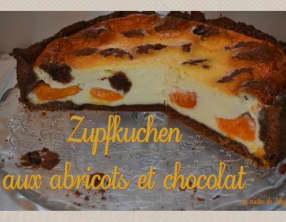 Zupfkuchen aux abricots et chocolat