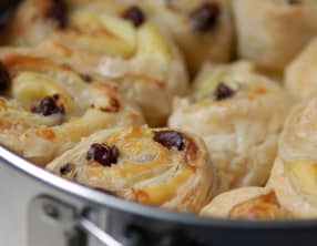 Rouleaux de crème pâtissière