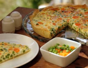 Quiche made in the garden