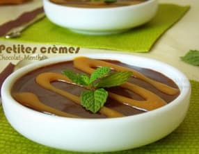 crèmes au chocolat et menthe