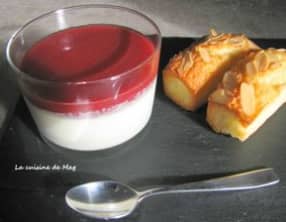 Pannacotta coulis de framboises
