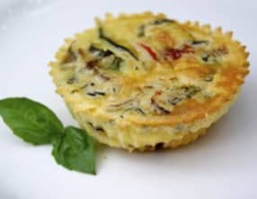 Clafoutis au légumes grillés et basilic