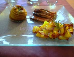 Magrets de canard au caramel de pommes et figues