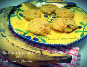 Galettes de polenta à la banane plantin