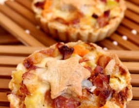 Tartelette patates douces, speck et vieux comté