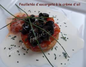 Feuilletés d’escargots à la crème d’ail