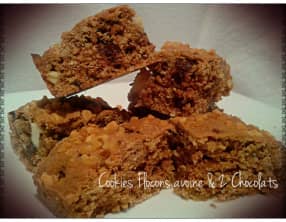 Cookies aux flocons d’avoine et 2 Chocolats