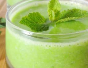 Soupe de petits pois menthe citron vert