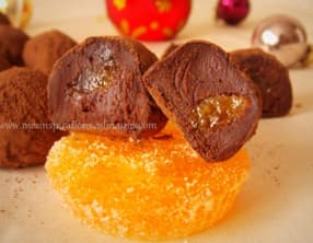 Truffes au chocolat noir et menthe