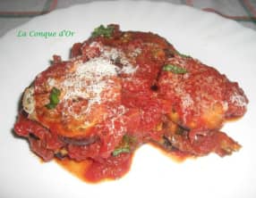 Parmesane d'aubergines grillées