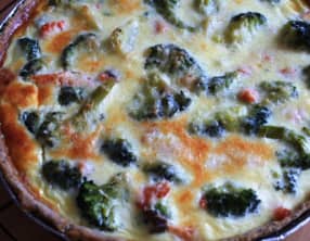 Tarte brocolis saumon