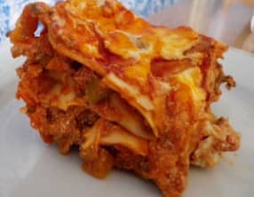 Lasagnes boeuf, ricotta et courgettes