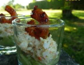 Verrines de crabe au guacamole