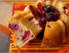Gâteau chocolat blanc et framboise