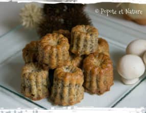 Des mini cannelés poulet et champignons