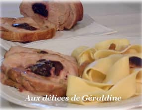 Rôti de porc farci aux pruneaux