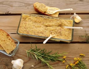 Tartinade de courgettes, sésame et graines de lin