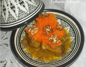 Tajine de viande au potiron caramélisé