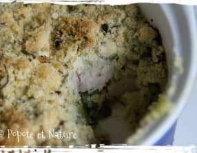 Crumble de carpe aux courgettes