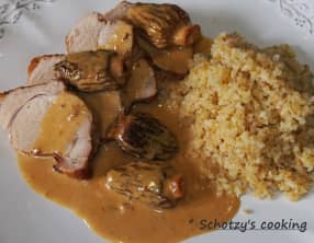 Filet mignon de porc aux morilles