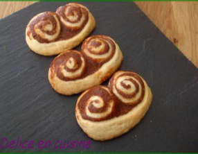 Palmiers sablés aux chocolat