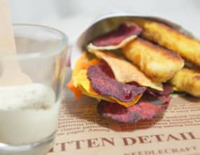 Bâtonnets de dinde et chips de légumes