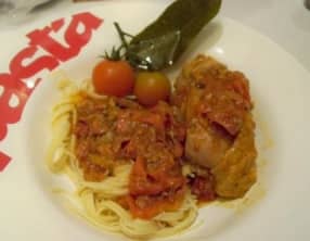 Dinde façon basquaise