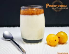 Panna cotta vanille, coulis mirabelle