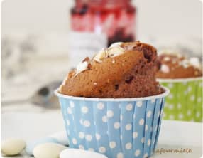 Muffins à la gelée de mûre et aux dragées