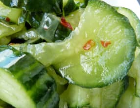 Concombres à l'aigre-doux