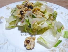 Poêlée de côtes de blettes, choux chinois et tempeh aux algues