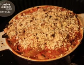 Crumble de poulet à la semoule