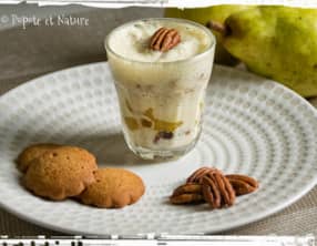 Tiramisu aux poires caramélisées et aux noix de pécan