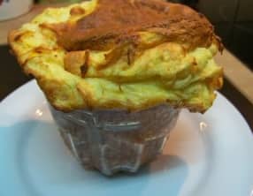 soufflé au safran, langoustine et comté