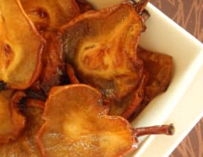 Poire bio confites au four