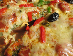 Pizza sur une base de blettes