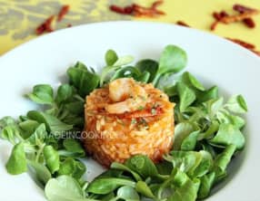 Riz à la tomate et aux crevettes