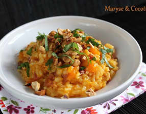 Risotto au Potimarron Lardons et Noisettes