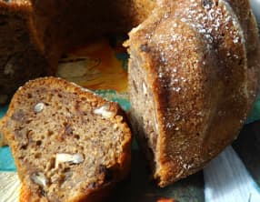 Gâteau banane noix de pécan et pépites de chocolat