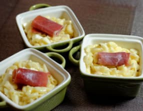 Risotto de coquillettes, pommes et camembert