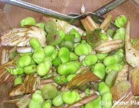 Salade printanière de fèves