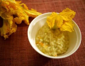 Risotto de fleurs de courgette Fontina