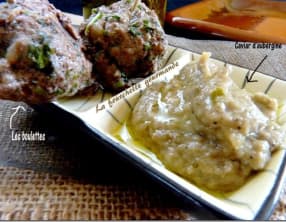 Boulettes épices et caviar d'aubergine