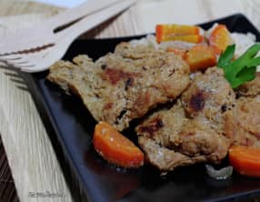 Médaillons de PST au lait de coco, carottes et garam masala