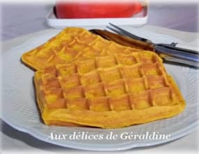 Gaufres salées au potiron et fromage frais