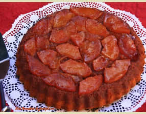 Gâteau renversé à la châtaigne et aux coings confits