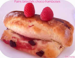 Pains briochés choco framboises