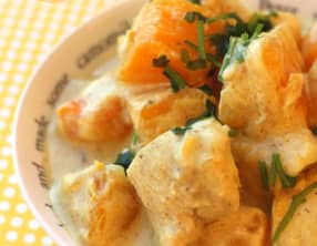 Poulet Butternut au curry tout doux