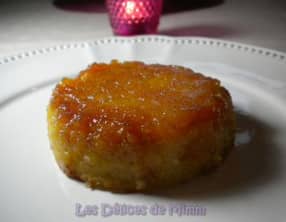 Petit entremet aux poires, aux amandes et à la fève tonka