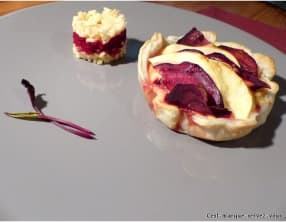 Tartelette betterave pomme reblochon